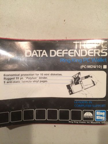 The PC Data Defenders Ring King PC Wallet Holds 10 Mini Diskettes Binder
