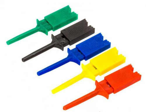 Practical 10 pcs test clip mini grabber smd ic hook probe jumper for sale