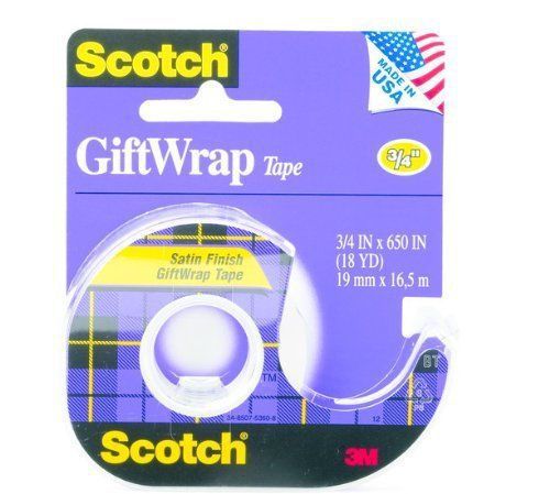 3M (15-H) GiftWrap Tape, 15-H, 3/4 in x 700 in (19 mm x 17