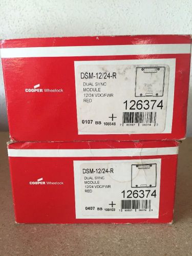 Lot of 2 cooper wheelock 126374 dual sync module dsm-12/24-r for sale