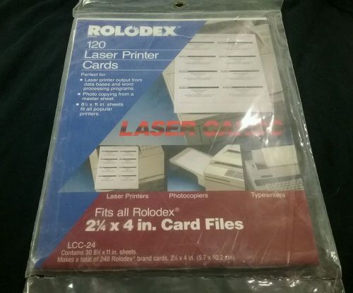 Rolodex 120 Laser Printer Cards LCC-24, Makes 240 Rolodex brand cards
