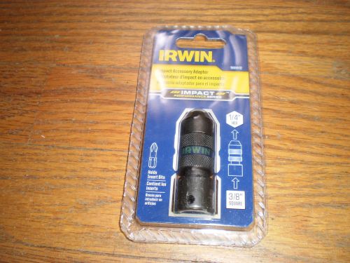 IRWIN 1869512 Socket Adapter, Impact Ready 1/4&#034; HEX X 3/8&#034; SQ. DRV.