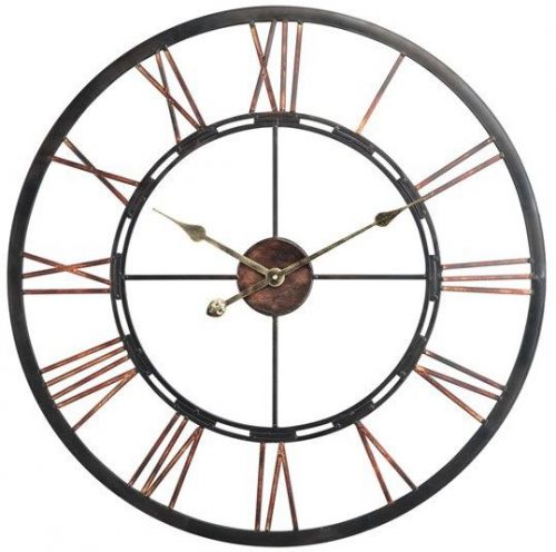 Cooper Classics 40223 Mallory Clock Aged Copper Finish With Black Highlights NEW