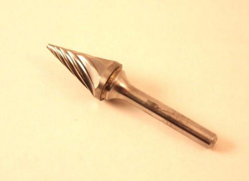 Carbide Burr (SM-6) Pointed Cone - Single Cut - 1/4 x 5/8 x 1 x 2 7/8