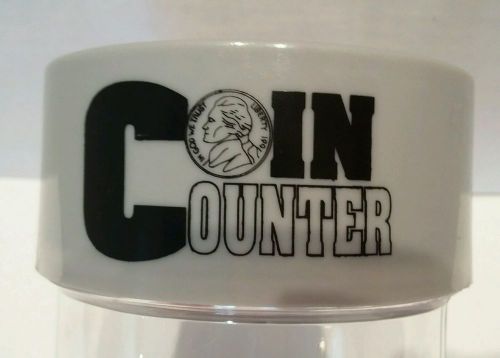 Clear Coin Counter Counts your money as you drop it in 2 AA Batteries 7&#034; High