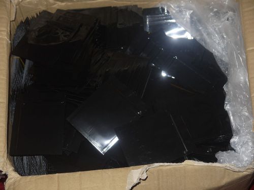 Lot of 4200 Black Mylar Metallic Bags Pouches 3&#034;x 4&#034;  Ziplock Resealable