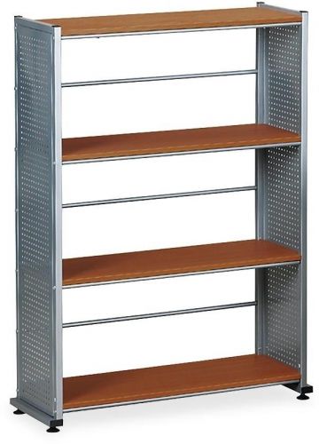 Contemporary Four Shelf Storage Organizer Accent Shelving Home Furniture Cherry