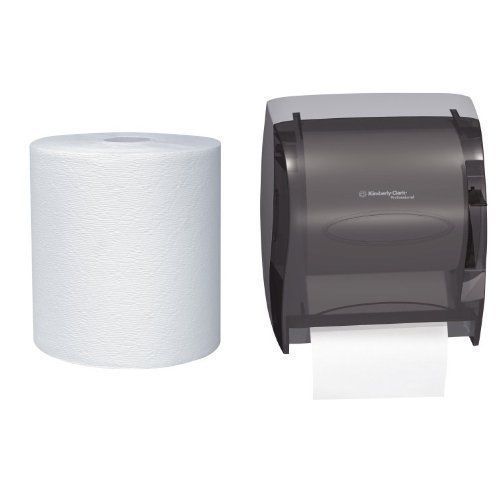 Kimberly-clark in-sight lev-r-matic roll towel dispenser with 6-pack kleenex for sale