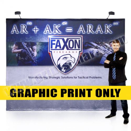 10ft&#039; Tension Fabric Pop Up Display Replacement Graphic Printing Free Shipping