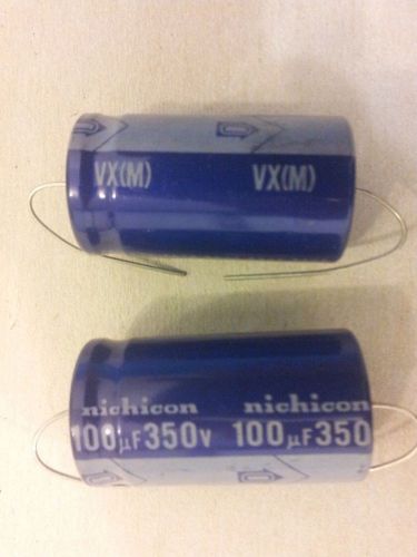 100uF 350V Nichicon VX Audio Grade NOS Unused capacitor 2pcs