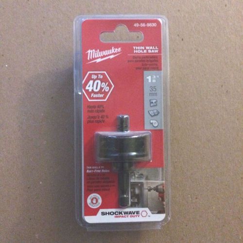 Milwaukee 49-56-9830 1-3/8 in. thin wall shockwave hole saw for sale