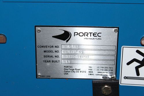 Portec Power Curve 45 Degree Belt Curve Conveyor 203322-330293, 48C39 F45