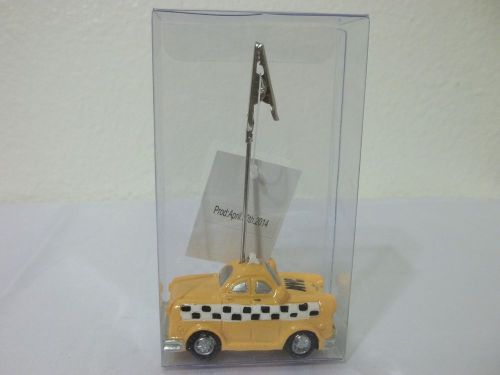 Nyc new york city taxi yellow note holder press clip 4&#034;desk accessory office nib for sale