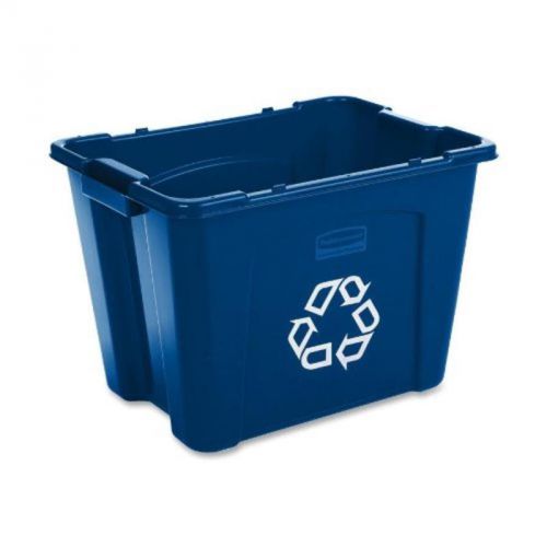 Blue Stackable Recycling Box, 14 Gal, Blue Rubbermaid Miscellaneous FG571473BLUE