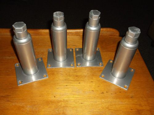 4 Industrial Metal Table Kitchen Hardware Adjustable Legs Island Equipment
