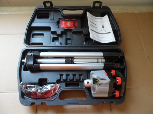 PITTSBURG ROTARY SELF LEVELING LASER LEVEL IN CASE WITH INSTRUCTIONS AND MORE