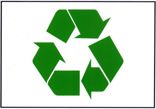 Recycle symbol magnet 7.5&#034; by 10.75&#034; green environmental sign recycling arrows for sale
