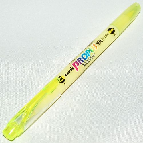 Mitsubishi PROPUS WINDOW Highlight Pen Highighter - Yellow (Made in Japan)