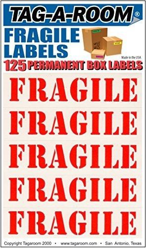 Tag-a-room color coded home moving box labels stickers (fragile) for sale