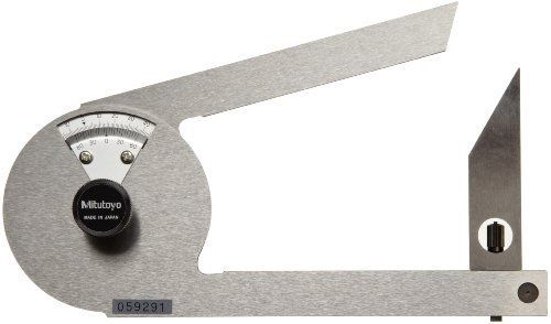 Mitutoyo 187-201 Stainless Steel Bevel Protractor, 1 Degree Main Scale, 5 Minute