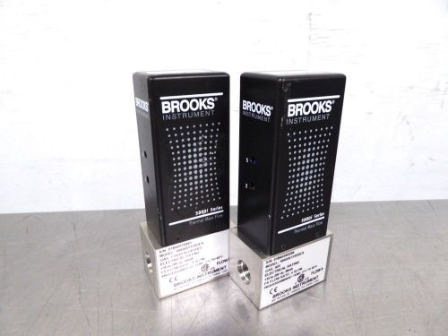 S133102 Lot (2) Brooks Instruments 5800i Thermal Mass Flow Controllers Air + C02