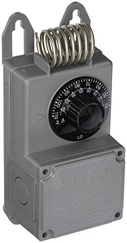 OpenBox Peco TF115-001 NEMA 4X Line Voltage Thermostat, Gray