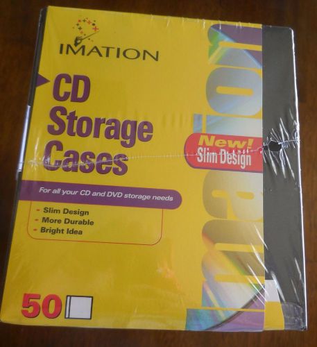 New in original shrink wrap imation 50   pack clear slim jewel cases for sale