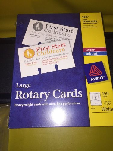 AVERY #5386 LARGE ROTARY CARDS **NIP** 150 CARDS TOTAL