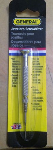 New Old Stock GENERAL TOOLS JEWELERS SCREWDRIVER, NO. 600-3, LENGTH 3-7/8&#034;, .055
