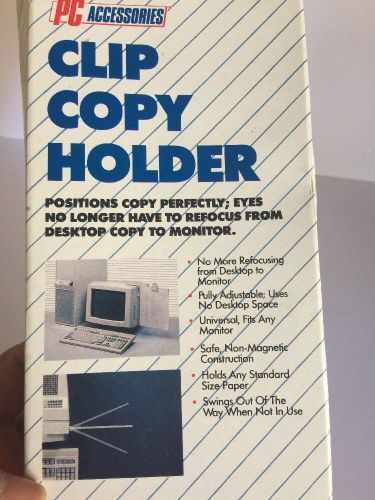 Computer Monitor Copy Clip Holder - Velcro / PC Accessories