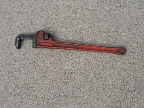 Ridgid heavy duty pipe wrench  24 inch  adjustable tool made in the usa for sale