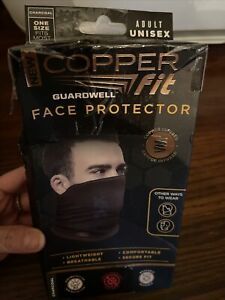 Copper Fit Face Protector Mask Lightweight Breathable Comfortable Charcoal-OS