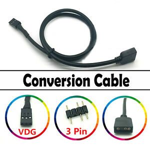 Quality 5V 3PIN RGB VDG Conversion Line Cable Connector for GIGABYTE Motherboard
