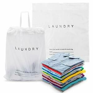 APQ Pack of 100 Hotel Laundry Gusset Bags 18 x 19 + 4G. Plastic Poly 18&#034; x 19&#034;
