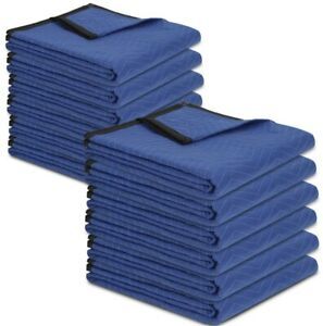 12 Moving Packing Blankets 80&#034; x 72&#034; (35 lb/dz) Heavy Duty Moving Pads for Prote