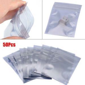 50Pcs Anti-Static Shielding Bags ESD Lock Bag Waterproof Self Seal Bag