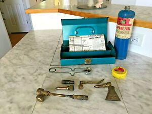 Vintage Kmart Propane Blow Torch Kit in Metal Tin Case