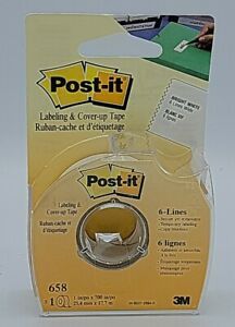 Post-it Labeling &amp; Cover-Up Tape Non-Refillable 1&#034; x 700&#034; Roll 658