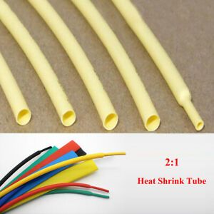 Yellow Heat Shrink Tubing 2:1 Electrical Sleeve Cable Wire Heatshrink Tube Wraps