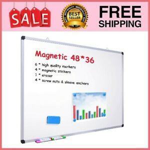 48&#034; x 36&#034; Dry Erase Board, Ohuhu Magnetic Large Whiteboard/White Board with 6 Co