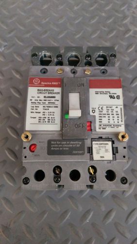 GE Spectra RMS Motor Circuit Protector SELA36A10060, 60 Amp 600 Volt 3 Pole