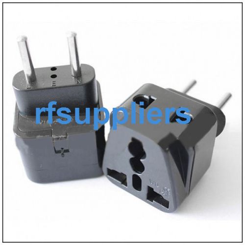 2XEU to US/IEC/UK Conversion Plug Travel Adaptor Converter AC Socket 2 Outlet