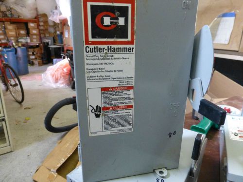 Cutler Hammer Safety Switch 30 Amp 240 VAC DG221UGB