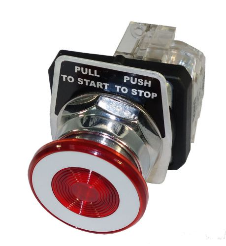 SUNS PBM30-ES-R-P1 30mm Emergency Stop Push-Pull 1NO 1NC 800T-FX6D4 800T-FX6A1