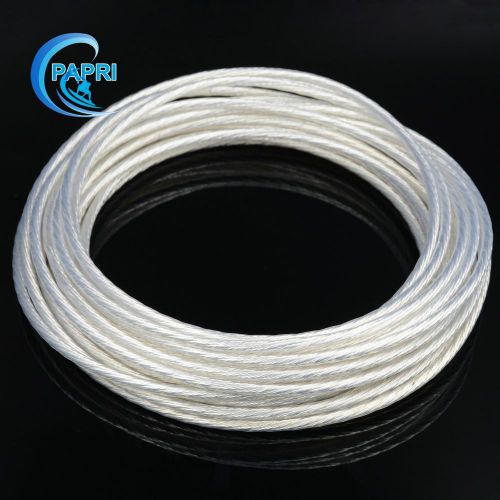 32.8ft 4.0mm2 AWG11 Audio Teflon OCC purity Brass silver plated wire 0.32mmx49