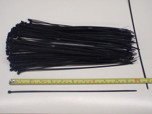 250pc zip tie cable wraps 12&#034; long 1/8&#034; wide 40lbs black 4x300 for sale