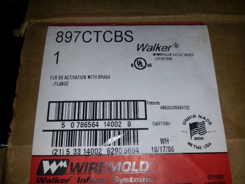 WIREMOLD 897CTCBS FLOOR BOX ACTIVATION WITH BRASS FLANGE NEW OTHER