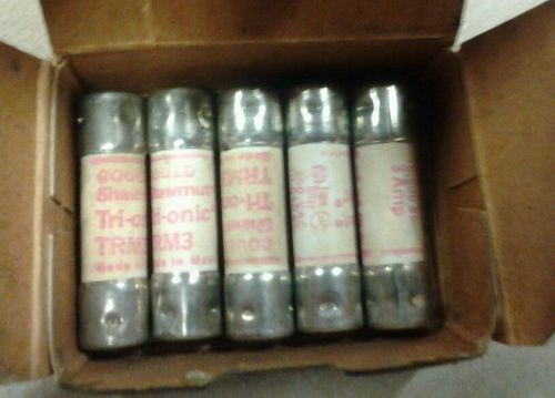 New Old Stock - Gould Shawmut TRM3 Lot of 5 Time Delay 250V AC