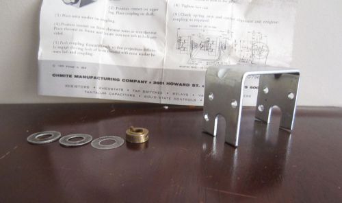 Ohmite rheostat tandem coupling kit 6532 model h &amp; j potentiometers mounting kit for sale