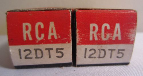 Lot Of 2 RCA 12DT5 Electron Radiotron Electronic Tubes In Boxes NOS